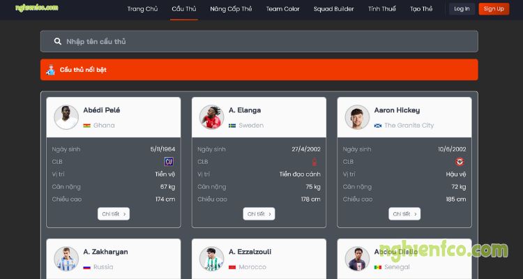 FO4 Database (chỉ số cầu thủ FCO)